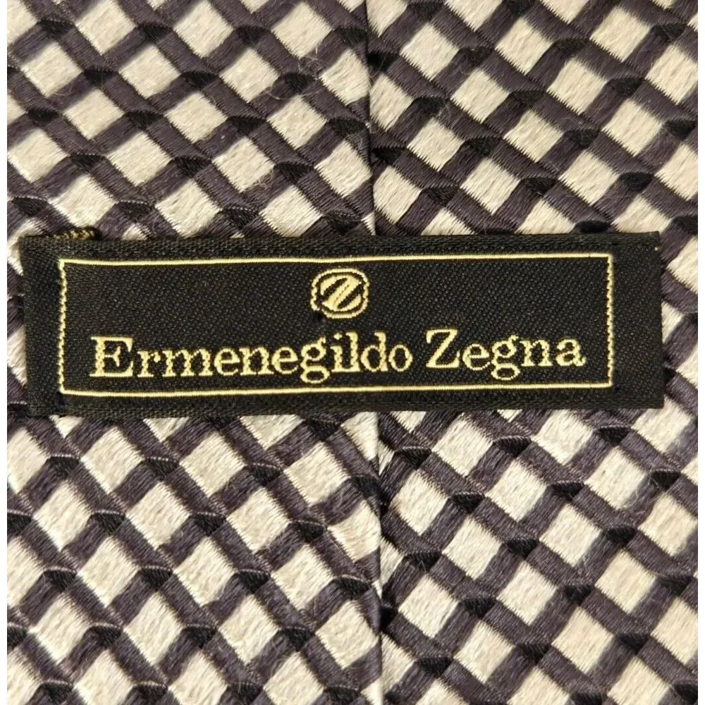 Ermenegildo Zegna Mens Tie 100% Silk‎ Made in Italy